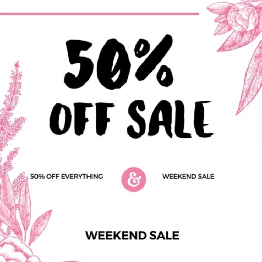 Today ONLY! Everything is half off asking price!